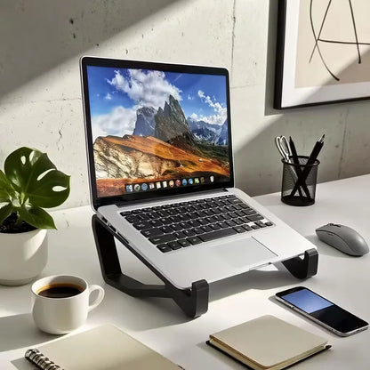 Adjustable Ergonomic Laptop Stand – Portable Height & Tilt Support for MacBook & PC, Minimalist Design