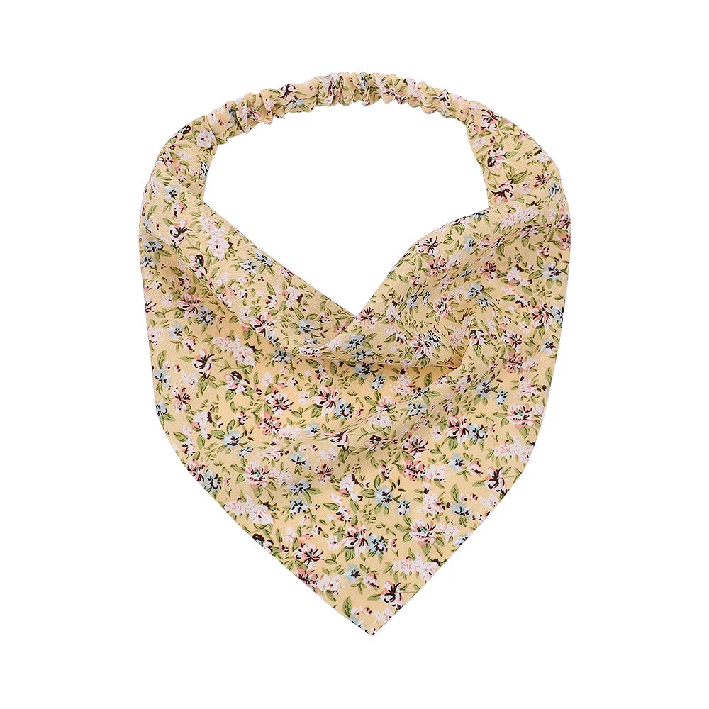 Vintage Boho Suede Headbands for Women – Soft Solid Print Cross Knot Elastic Hairbands & Bandanas for Girls