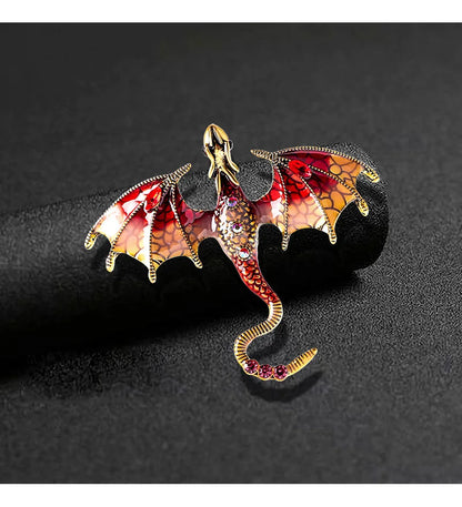 Fly Dragon Enamel Lapel Pins - Brooch for Jeans, Backpacks | Jewelry Clothing Badges | Wedding Gift & DIY Decor for Men