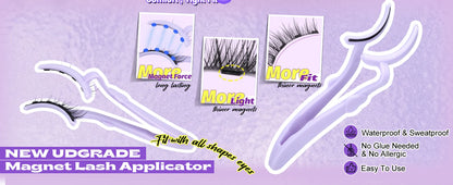 Magnetic Eyelashes Kit – Natural Look Cat Eye Lashes with Applicator, Reusable, No Glue or Eyeliner (PH309)