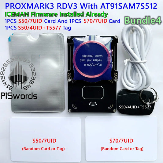 Proxmark3 Development Kit 3.0 – NFC PM3 Reader/Writer, ICEMAN Firmware, RFID Card Copier & Cloner, 2USB Port, 512K