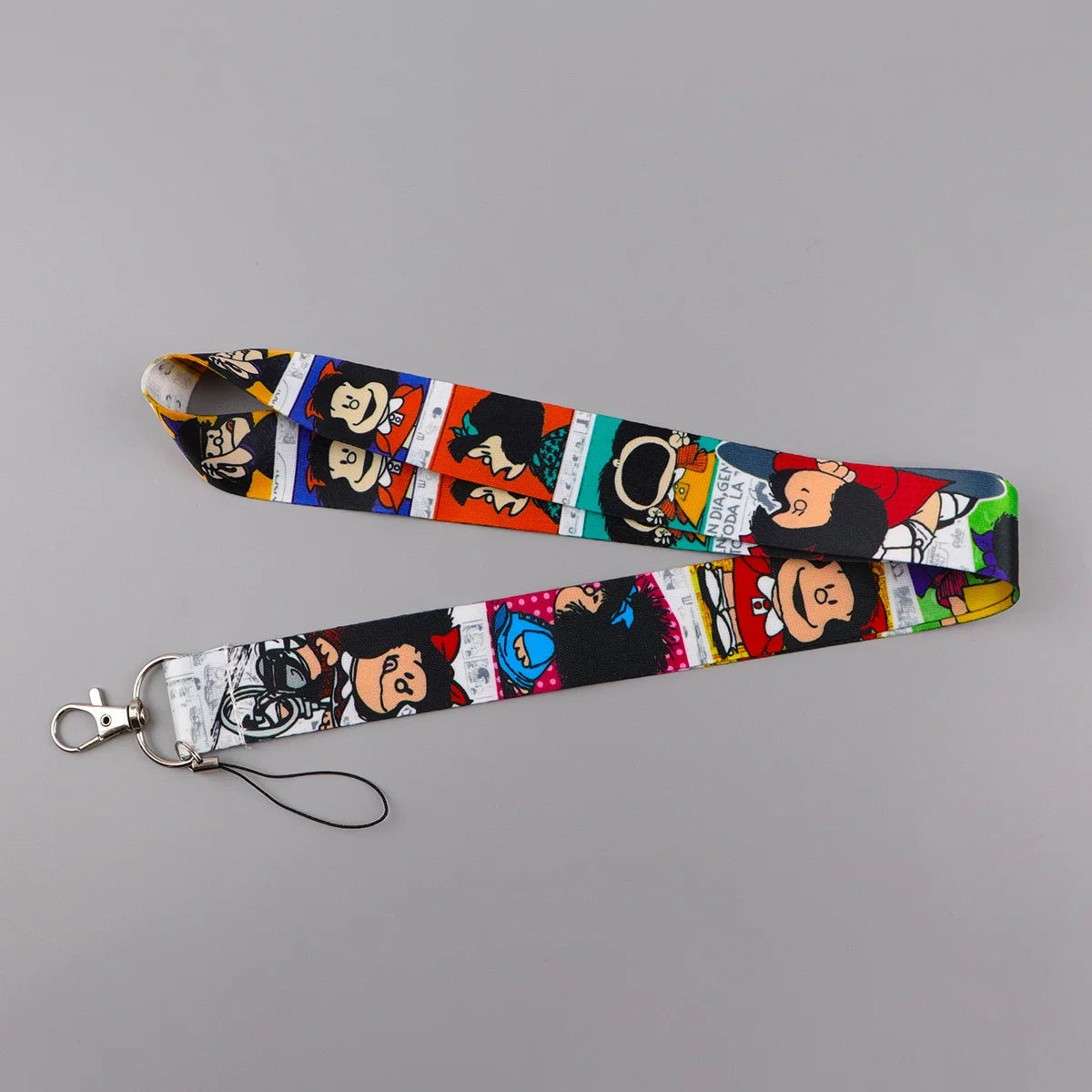 Cartoon Girl Credential Holder with Lanyard – Cute Neck Strap for Cards, Badges, Keys & Keychain Accessories