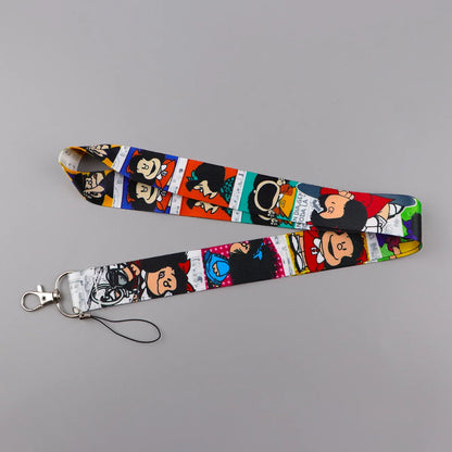 Cartoon Girl Credential Holder with Lanyard – Cute Neck Strap for Cards, Badges, Keys & Keychain Accessories