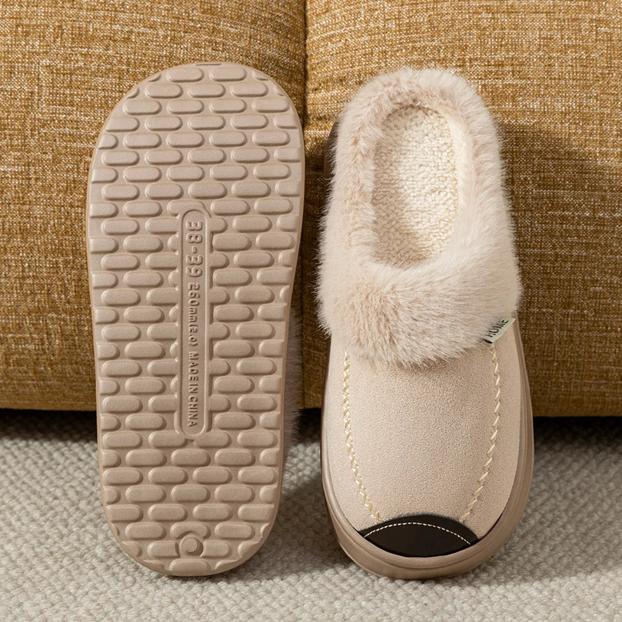 Women’s Fashion Winter Slippers — Soft, Thick-Soled, Non-Slip Indoor & Outdoor Casual Home Shoes