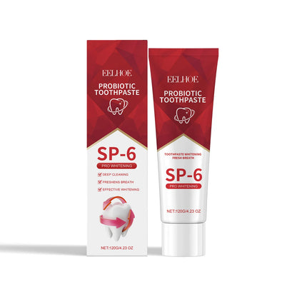 SP-6 Whitening Toothpaste with Probiotics – Plaque & Tartar Removal, Fresh Breath & Oral Hygiene