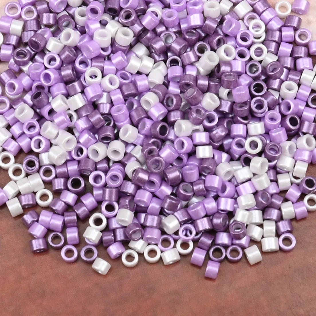 2.5mm Mini Glass Cylinder Beads – Antique Pearl Color Craft Beads for DIY Bracelets & Necklaces Jewelry Making Accessories