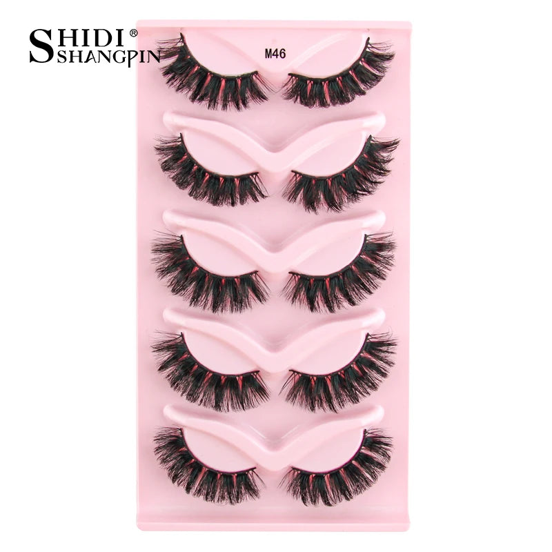SHIDISHANGPIN 3D Half Cat Eye Lashes – Natural Winged Fox Faux Mink Eyelashes for Makeup