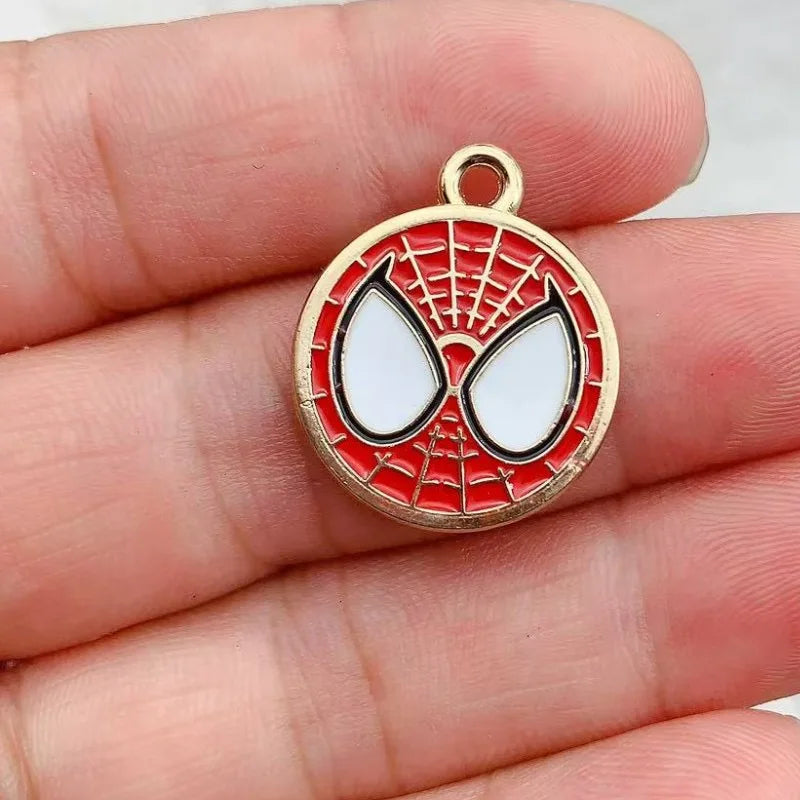 10-Piece Cartoon Alloy Drop Charms - DIY Jewelry Making Pendants for Earrings, Keychains & Creative Accessories
