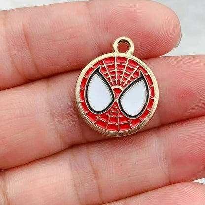 10-Piece Cartoon Alloy Drop Charms - DIY Jewelry Making Pendants for Earrings, Keychains & Creative Accessories