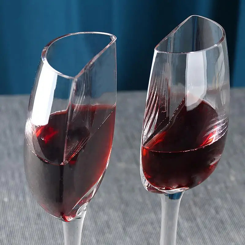 Crystal Glass Cups 140ml - Portable Vintage Long Stem Wine & Champagne Glasses