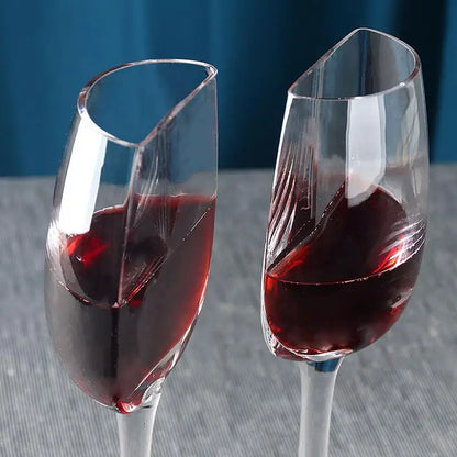 Crystal Glass Cups 140ml - Portable Vintage Long Stem Wine & Champagne Glasses