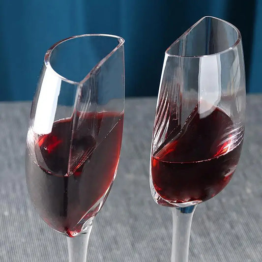 Crystal Glass Cups 140ml - Portable Vintage Long Stem Wine & Champagne Glasses