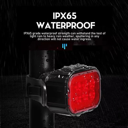 USB Rechargeable Bicycle Light Set – Waterproof LED Front Headlight & Rear Taillight for Mountain and Road Bikes