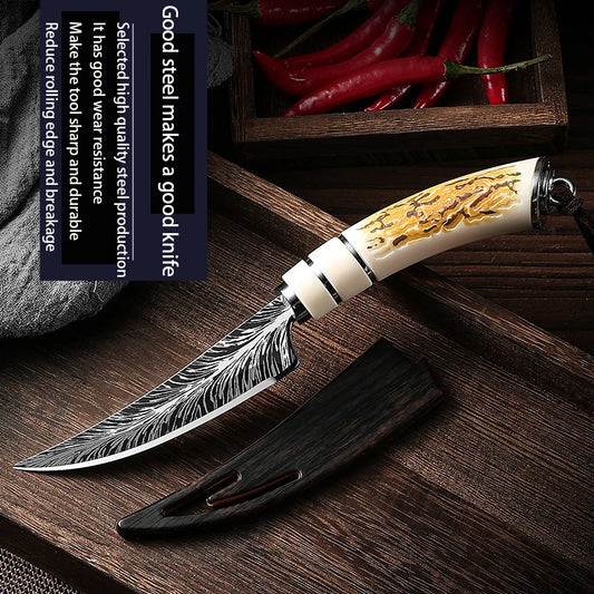 Professional Stainless Steel Kitchen Knives - Multi Functional Steak Cutting Boning & Fruit Knife Set
