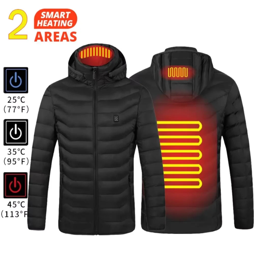 21-Zone USB Heated Jacket for Men & Women – Warm Self-Heating Vest & Coat for Skiing, Camping, Hiking, and Winter Wear