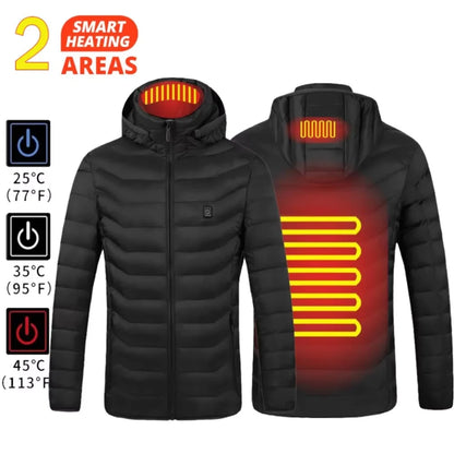 21-Zone USB Heated Jacket for Men & Women – Warm Self-Heating Vest & Coat for Skiing, Camping, Hiking, and Winter Wear