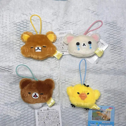 Rilakkuma Kawaii Cartoon Bear Plush Pendant - Cute Mobile Phone Lanyard & Birthday Gift for Kids