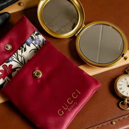 Gucci Classic Floral Pattern - Compact Portable Makeup Hand Mirror
