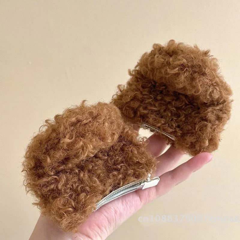 Cute Puppy Ears Hair Clips - Plush Kawaii Barrettes for Girls and Kids
