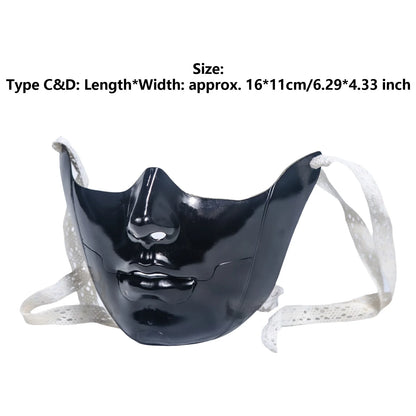Cyberpunk Mechanical Half Face Mask — Technological Wings Mask for Men & Women, Halloween, Carnival, Dress-Up Props