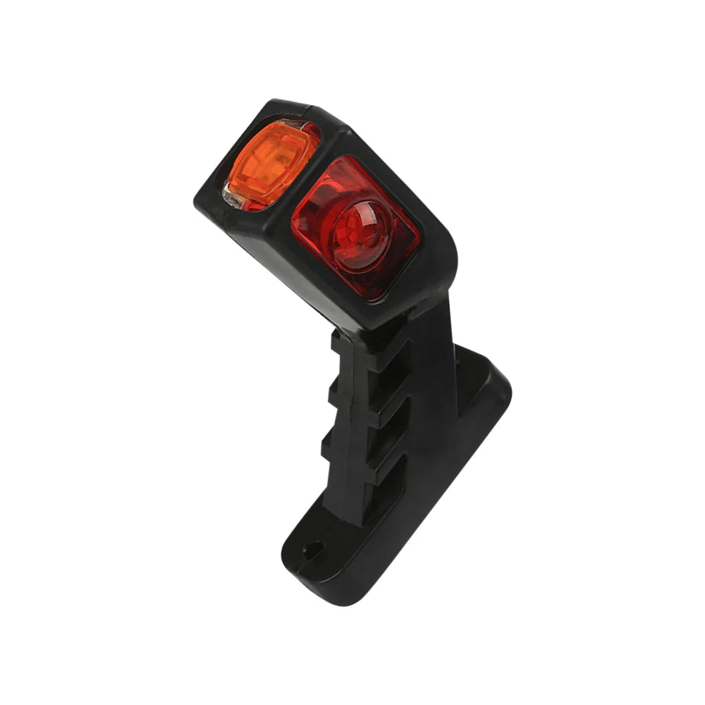 2PCS Tri-Color Trailer 9LED Side Marker Light – Waterproof 12-24V Truck Contour Waist Light in Red, White & Yellow
