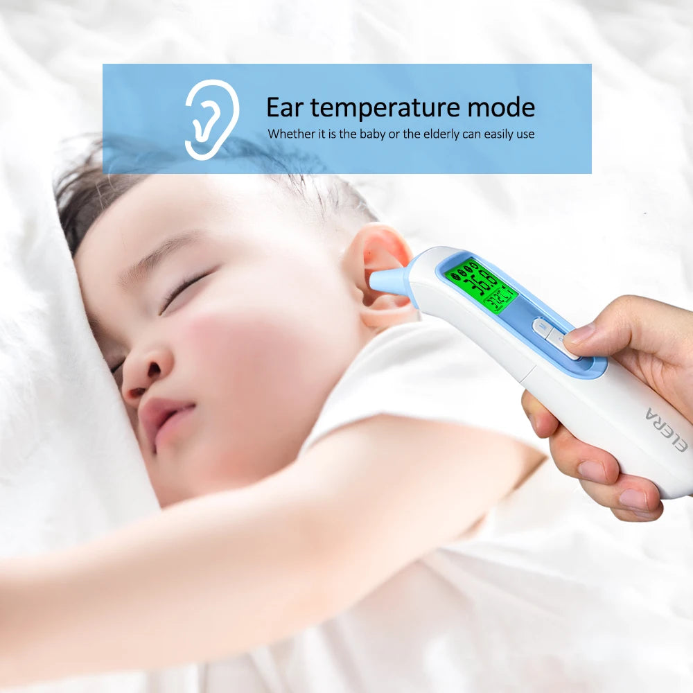 ELERA Digital Infrared Ear & Forehead Thermometer — Non-Contact Baby & Adult Body Thermometro with LCD, Fever & Household Health Monitor