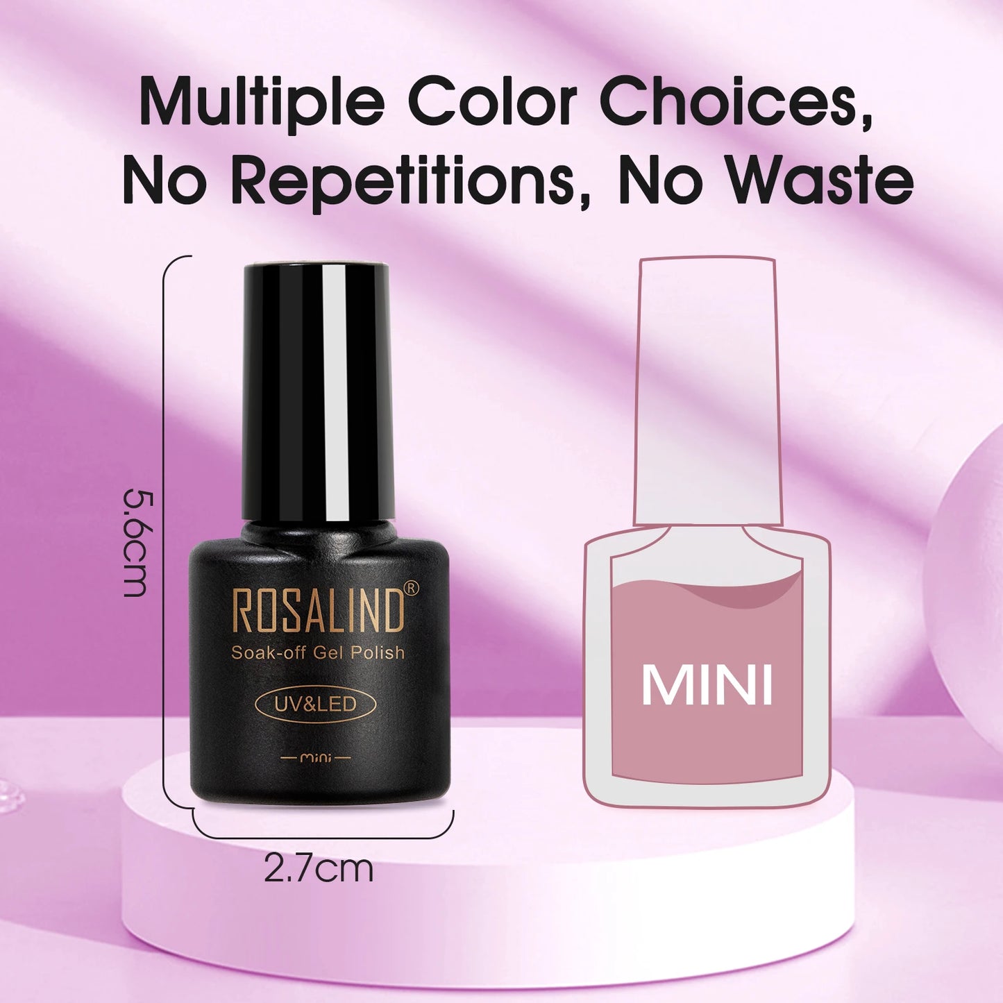 ROSALIND 24PCS Gel Nail Polish Set with Base & Top Coat – Long-Lasting Soak Off Nail Gel Kit