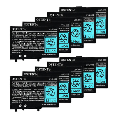 OSTENT 10PCS Rechargeable Battery Pack — 1000mAh/1200mAh 3.7V Replacement for Nintendo DS Lite NDSL