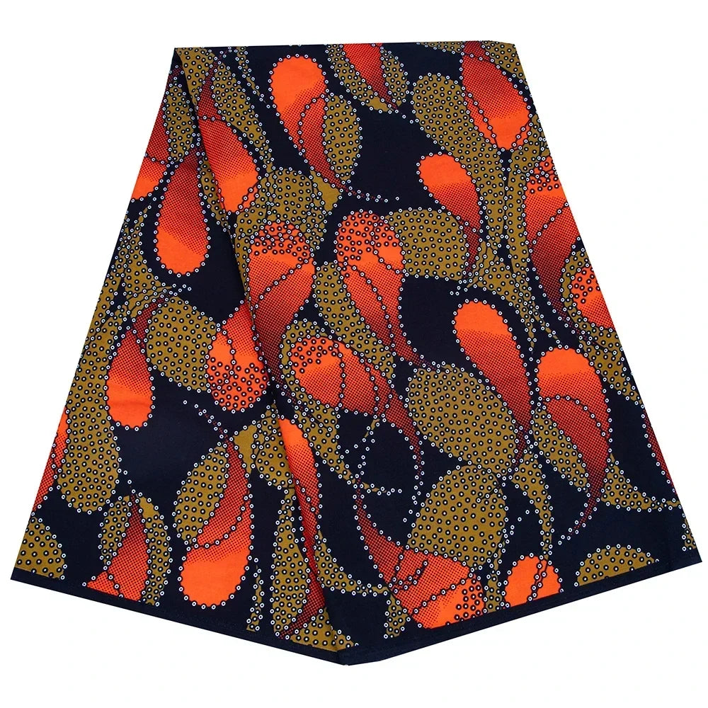 African Ankara Wax Fabric - 3/6 Yards Printed Fabric by the Yard for Party Dress Making & Sewing