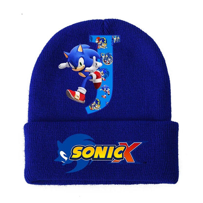 Sonic Cartoon Kids Knitted Hat – Cotton Winter Woolen Cap for Boys & Girls, Cute Anime Headgear Gift