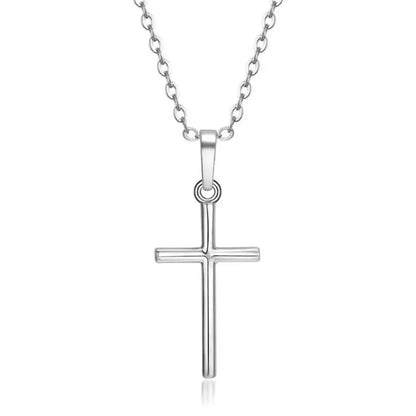 Vintage Crucifix Cross Necklace – Jesus Rosary Beads Chain with Virgin Mary Pendant Religious Jewelry Charm for Men & Women