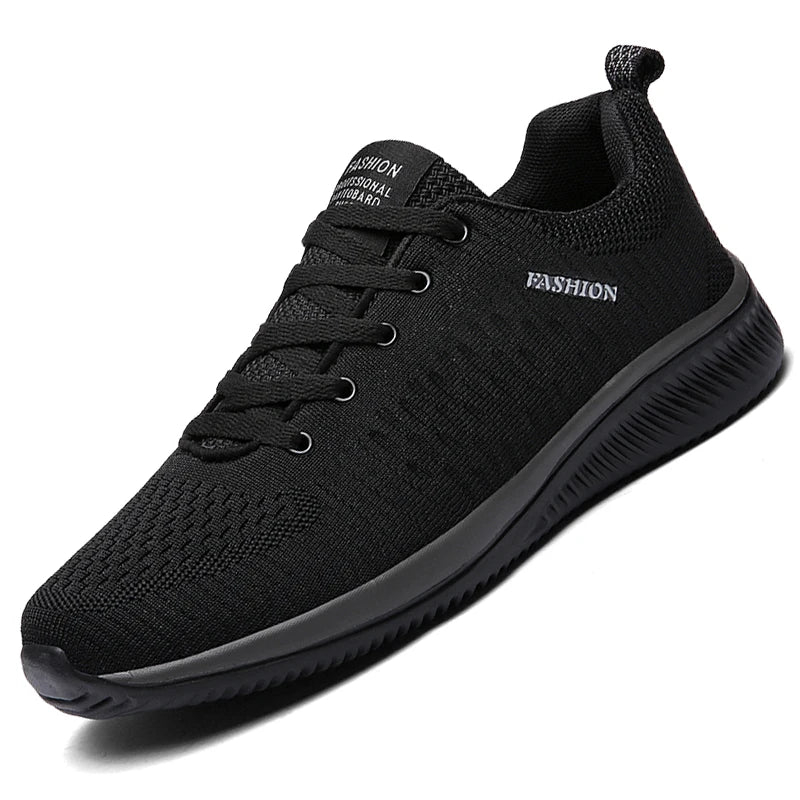 MAEDEF Athletic Shoes for Men – Black Knit Sneakers, Breathable Casual Running, Walking & Gym Shoes for Men & Women