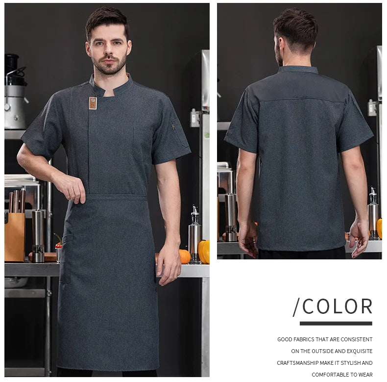 Unisex Chef Jacket – Summer Kitchen Shirt for Hotel, Restaurant, Bakery, Catering, and Cooking Uniforms