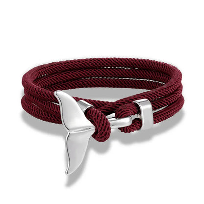Whale Tail Anchor Bracelet - Adjustable Ocean Style Rope Couple Friendship Jewelry