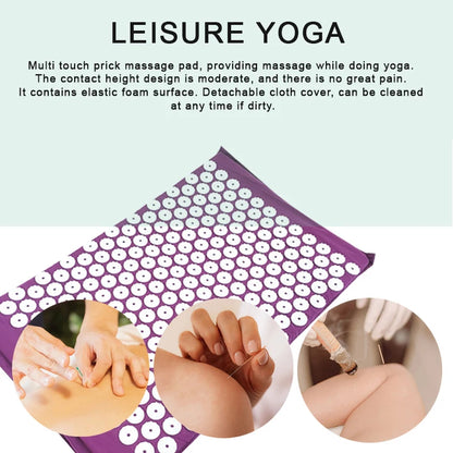 Yoga Massage Pads – Large Touchpoints for Neck, Back & Foot Relief, Household Massage Pillows in Purple