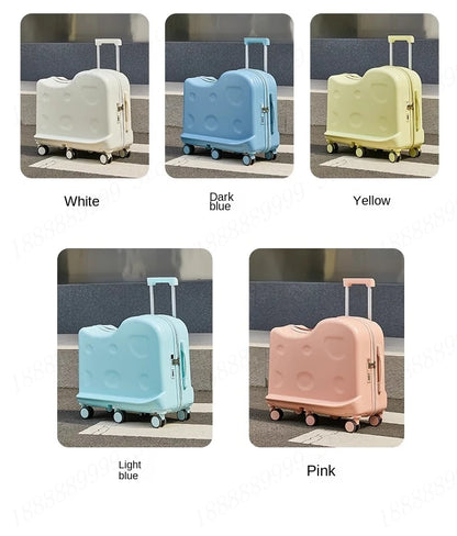 Kids Ride-On Suitcase with 360° Wheels & TSA Lock – Lightweight Cabin Luggage for Boys and Girls