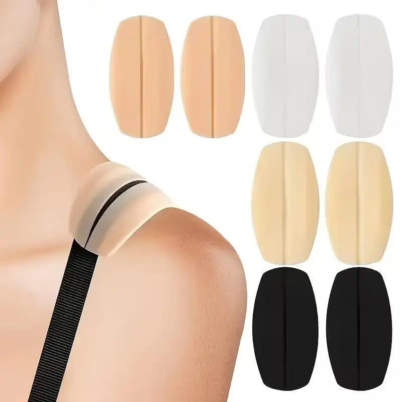 Silicone Bra Strap Cushions - Soft Non-Slip Shoulder Pads for Comfortable Bra Strap Support for Women