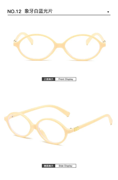 Women's Oval Sunglasses – Retro Small Frame UV400 Clear Lens Fashion Eyewear