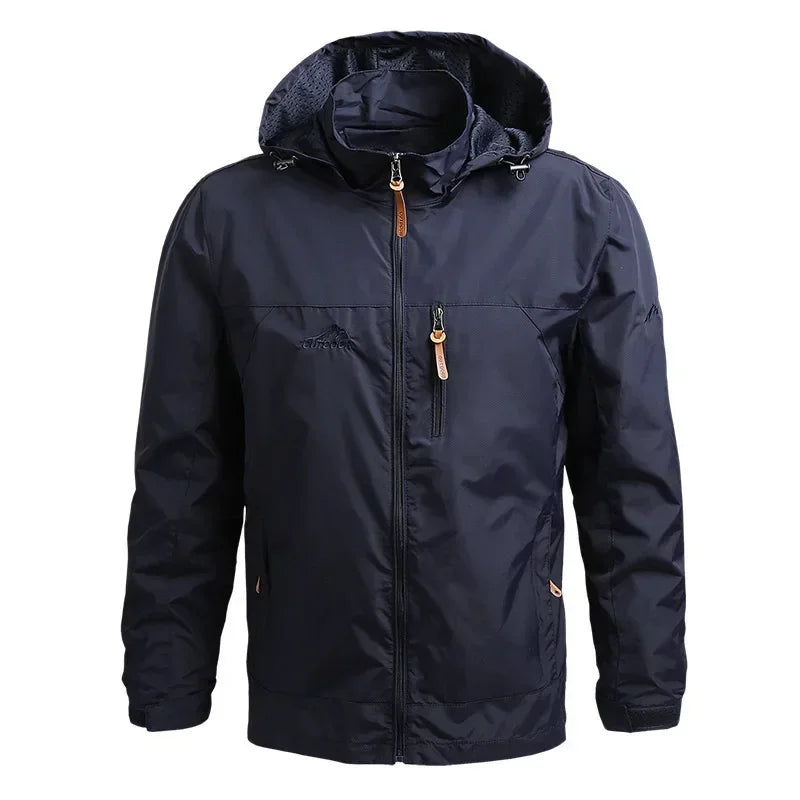Men's Waterproof Windbreaker Jacket - Autumn Winter Outdoor Hiking Camping Fishing Casual Baseball Coat