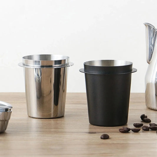 Stainless Steel Coffee Dosing Cup - Wear-Resistant Sniffing Mug for Espresso Machines, Available in 51mm, 53mm, 58mm