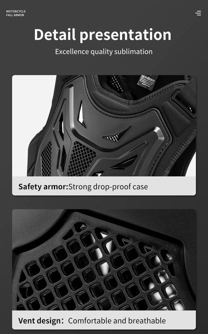 Motorcycle Motocross Racing Vest – Adult Off-Road Armor Chest Protector for Dirt Bike Safety