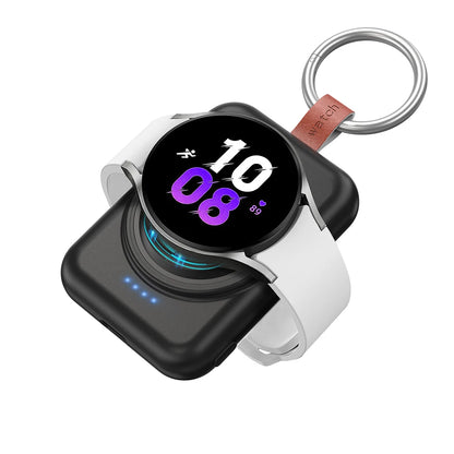 1800mAh Wireless Portable Charger - Keychain Power Bank for Samsung Galaxy Watch 3/4/5/6, Watch 5 Pro & Galaxy Watch Active 1/2