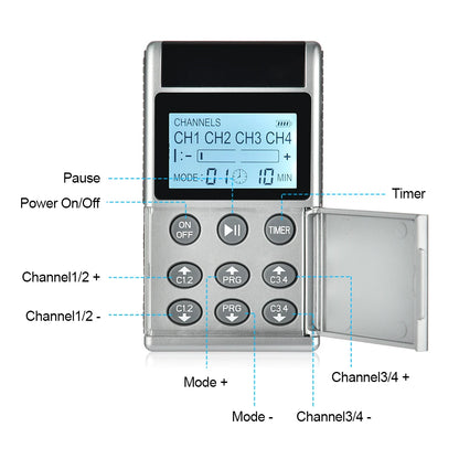 15-Mode EMS TENS Electric Muscle Stimulator — Full Body Physiotherapy Pulse Massager for Pain Relief and Health Care