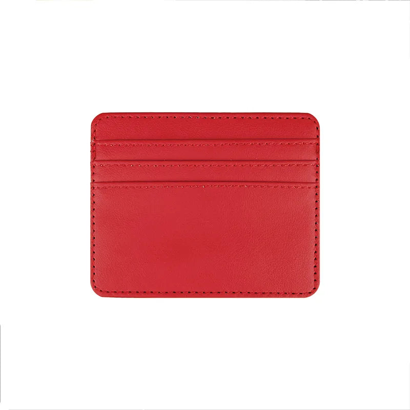 PU Leather ID Card Holder - Slim Multi-Slot Candy Color Wallet | Business and Credit Card Case for Women and Men