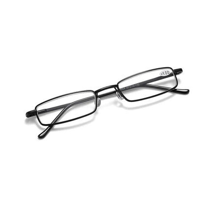 Ultra-Light Unisex Reading Glasses +1.0 to +2.0 – Portable Anti-Fatigue Presbyopia Eyewear with Case