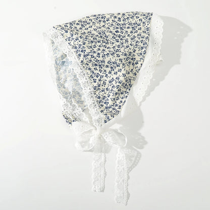 Fabric Printing Triangle Scarf — Flower Turban Bandana Headband for Women Retro Hair Accessories