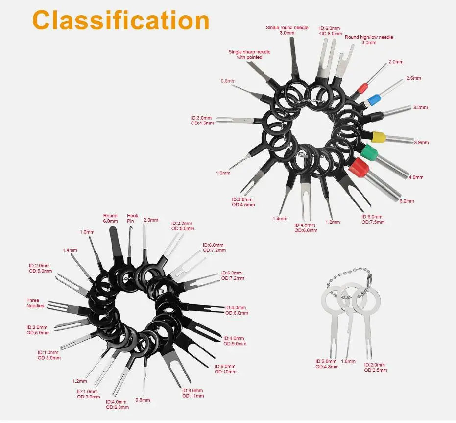 100-Piece Automotive Terminal Removal Tool Kit - Electrical Wiring Connector Pin Extractor & Plug Repair Tools
