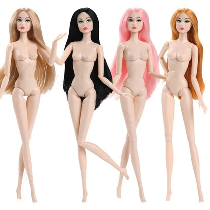 32cm 1/6 BJD Supermodel Doll – European & American Fashion DIY PVC Nude Doll Girl with Makeup