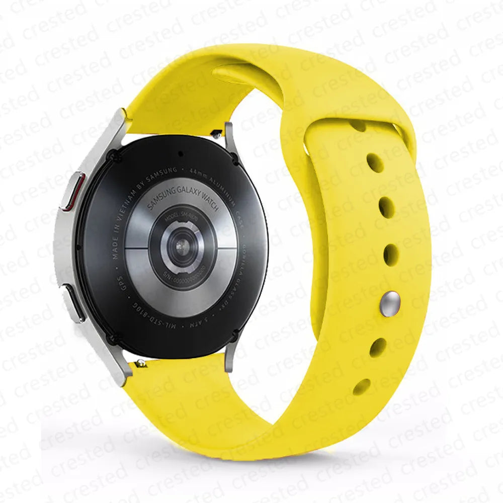 20mm/22mm Silicone Watch Strap – Compatible with Samsung Galaxy Watch 7/6/4 Classic, 5 Pro, 3, Active 2, Gear S3 & Huawei GT 2e/3/4 Bands
