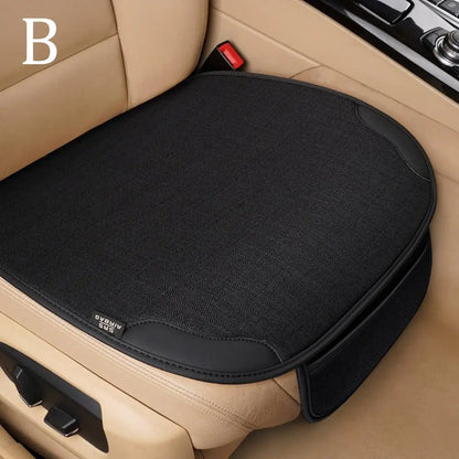 Universal Flax Car Seat Cover - Breathable Front Seat Anti-Scratch Protector Cushion
